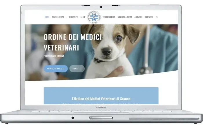 SITO WEB REALIZZATO PER : ORdine dei medici veterinari DI Savona