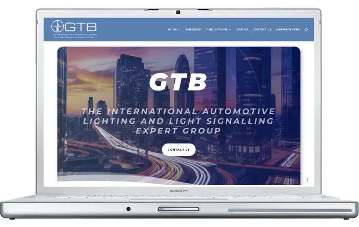 Sito Web realizzato pet GTB lighting