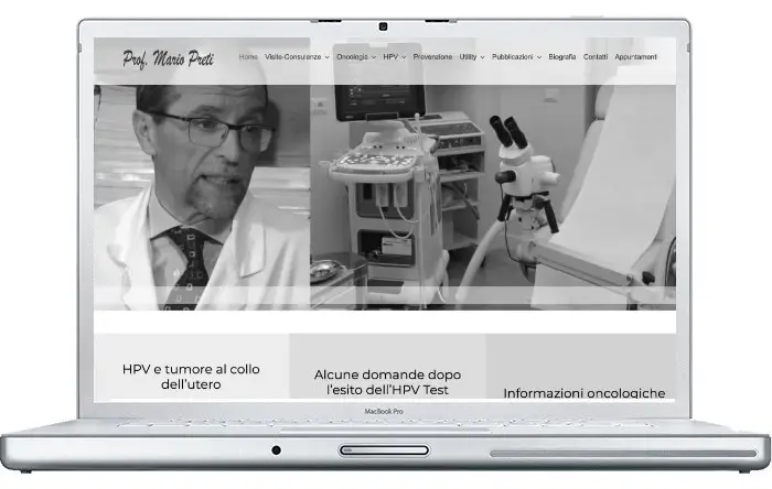 Sito web realizzato per il professor Mario Preti