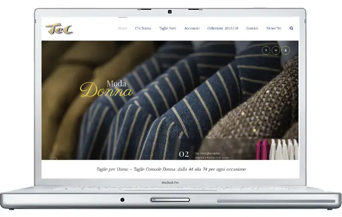 SITO WEB REALIZZATO PER TEC ABBIGLIAMENTO