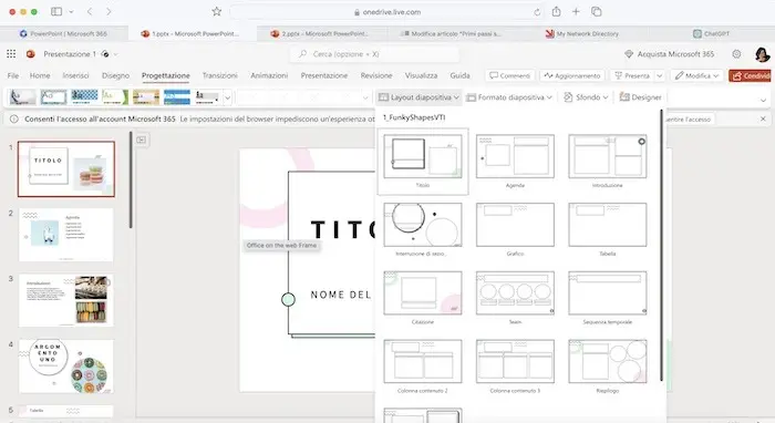 Progettazione Layout power point