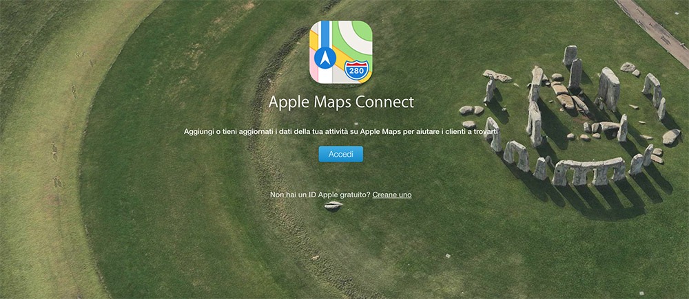 inserimento azienda su mappe di apple 