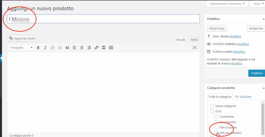 TITOLO-E-CATEGORIA wordpress