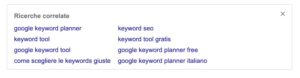 Ricerche correlate alla keyword
