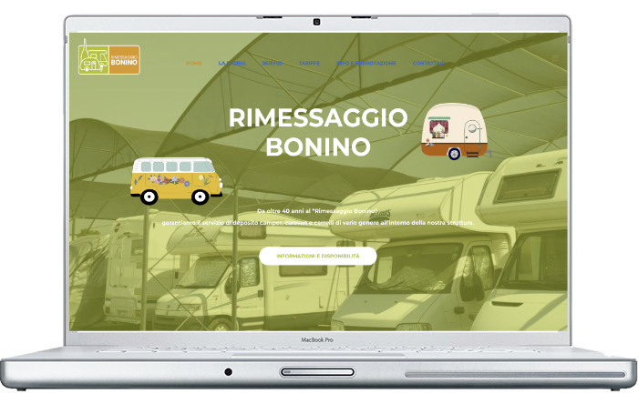Rimessaggio Bonino Pianezza sito web realizzato da Elisa Web