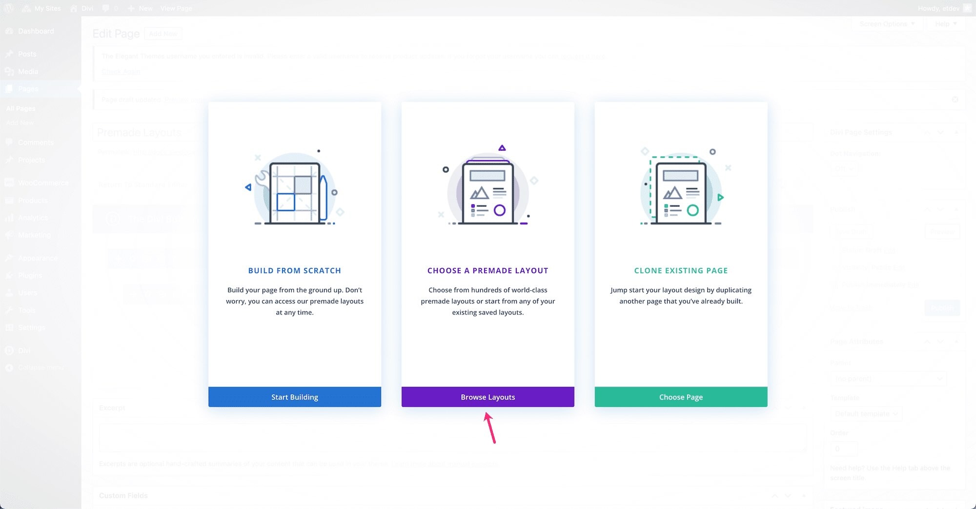 Divi layout - Realizziamo il tuo sito web con Divi.