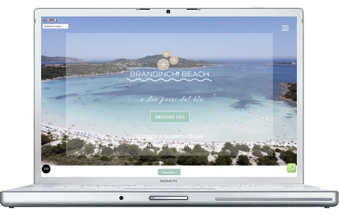 SITO WEB REALIZZATO PER LA SPIAGGIA DI CALA BRANDINCHI