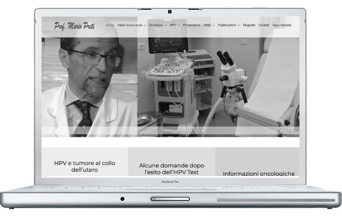 Sito web realizzato per il professor Mario Preti