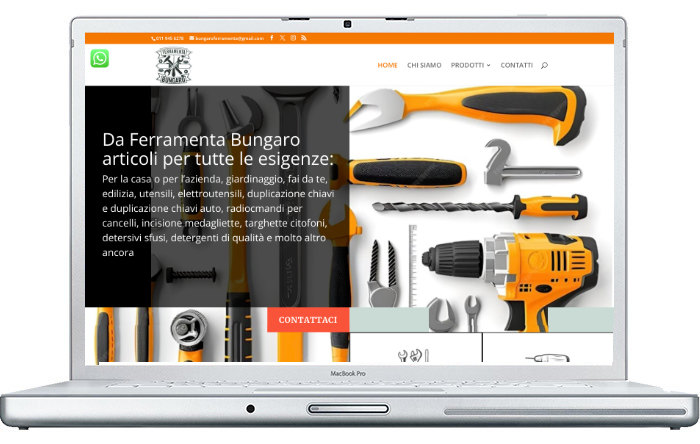 realizzazione sito web per ferramenta Bungaro Santena