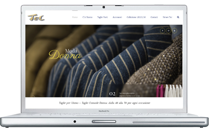 SITO WEB REALIZZATO PER TEC ABBIGLIAMENTO