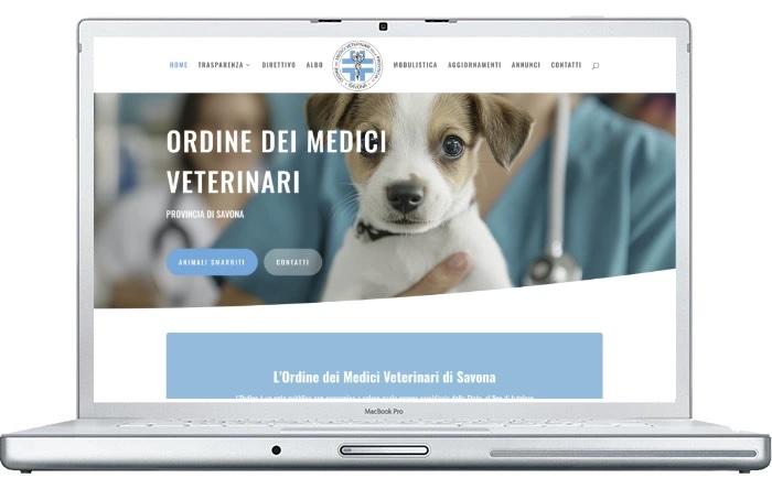 SITO WEB REALIZZATO PER : ORdine dei medici veterinari DI Savona