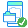 Icona restyling sito web con checkmark verde