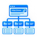 Alberatura di un sito web: home con pagine e sottopagine collegate