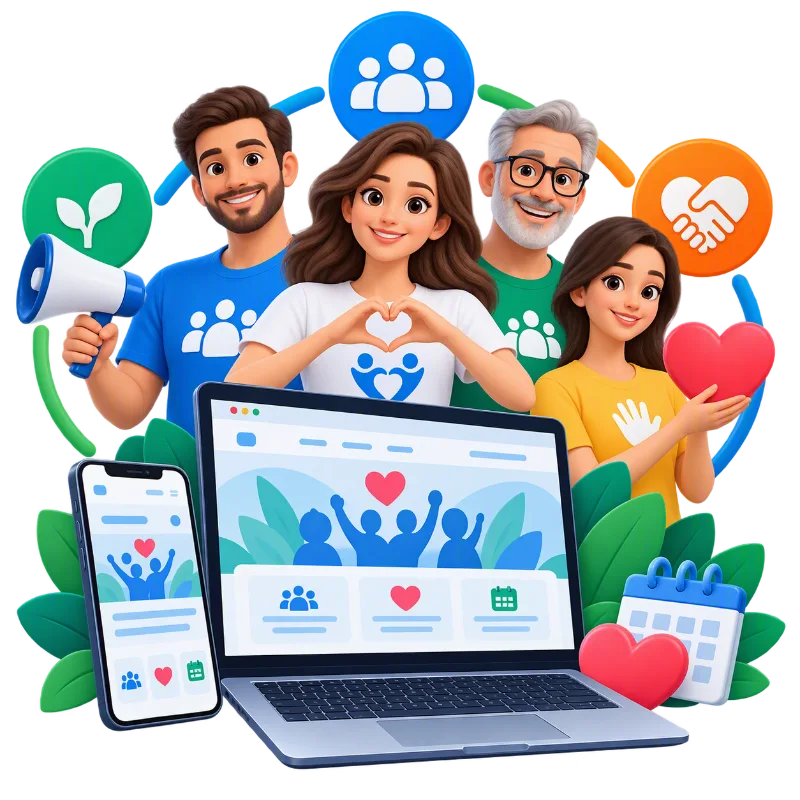 Realizzo siti web per associazioni, ETS e fondazioni: donazioni online, 5x1000, eventi e volontari. Tariffe agevolate no profit, da Torino in tutta Italia.